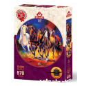 PUZZLE CLOCK - HORSES