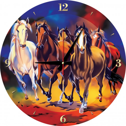 PUZZLE CLOCK - HORSES