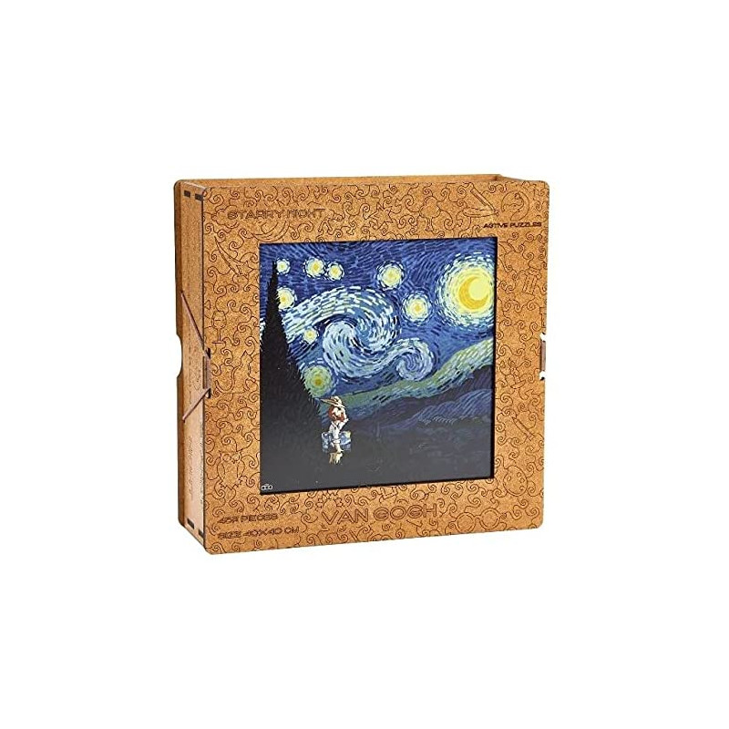 Van Gogh Noche Estrellada Puzzle Madera 80x80 cm 457 piezas