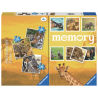 CACHORROS SALVAJES, 3 PUZZLES + MEMORIA