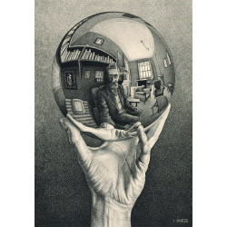 M.C.ESCHER, HAND WITH REFLECT