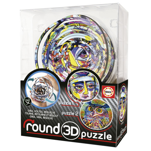 ROUND 3D PUZZLE ABSTRACT