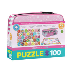 BOLSA DE DESAYUNO CON PUZZLE, DONUTS DELICIOSOS