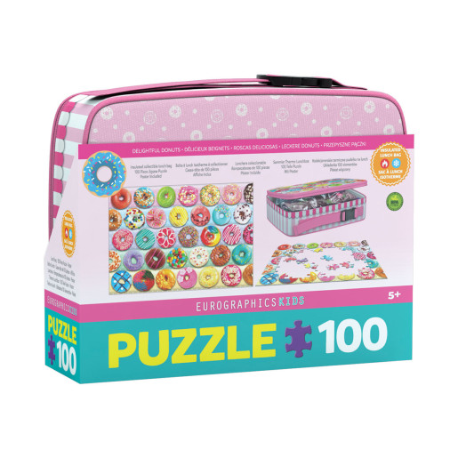 BOLSA DE DESAYUNO CON PUZZLE, DONUTS DELICIOSOS