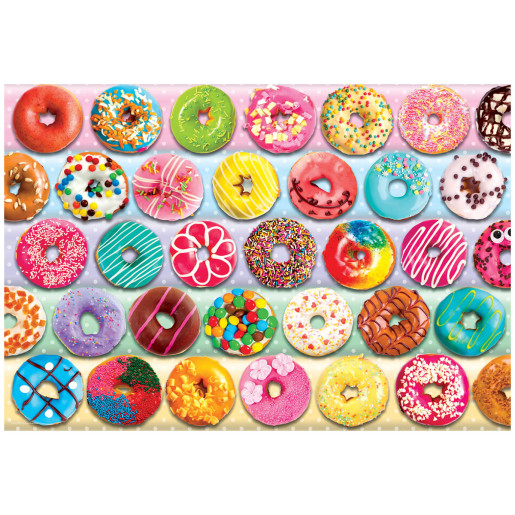BOLSA DE DESAYUNO CON PUZZLE, DONUTS DELICIOSOS