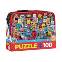 BOLSA DE DESAYUNO CON PUZZLE, ROBOTS