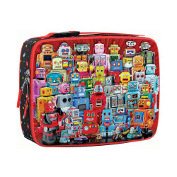 BOLSA DE DESAYUNO CON PUZZLE, ROBOTS
