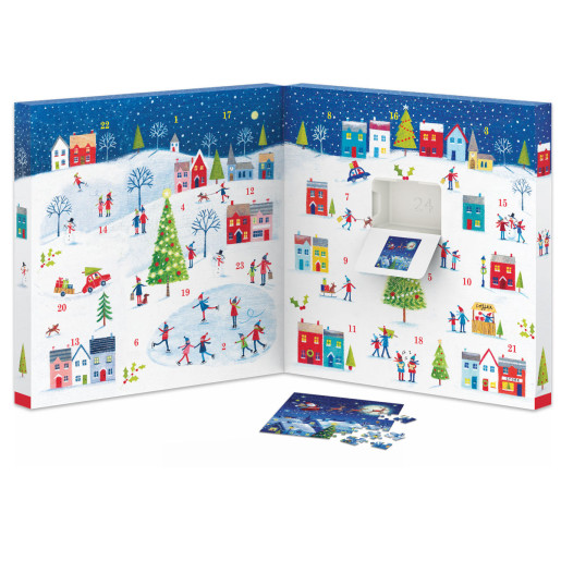 PUZZLE CALENDARIO DE ADVIENTO, PUEBLO NAVIDEÑO