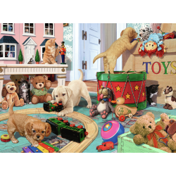 CACHORROS CON SUS JUGUETES