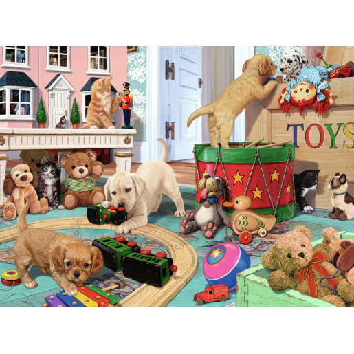 CACHORROS CON SUS JUGUETES