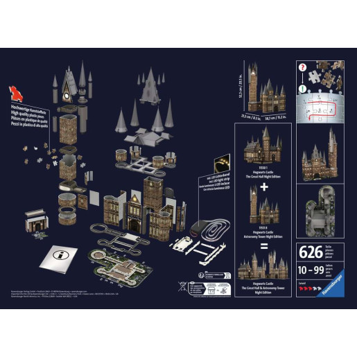 CASTILLO HOGWARTS, TORRE DE ASTRONOMIA, EDICION NOCHE