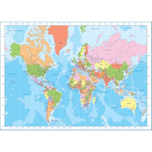 MAPA DEL MUNDO MODERNO ( SMART CUT )
