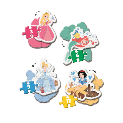 MI PRIMER PUZZLE 3-6-9-12 PRINCESAS