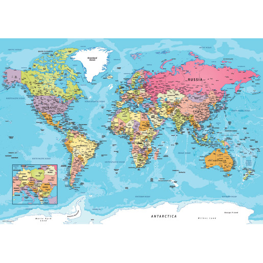 MAPA DEL MUNDO, CAJA METALICA