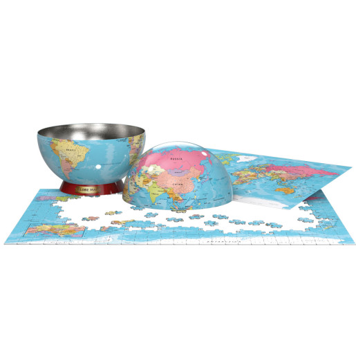 MAPA DEL MUNDO, CAJA METALICA