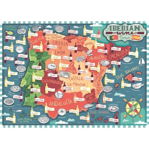 MAPA DE IBERIA - VINOS