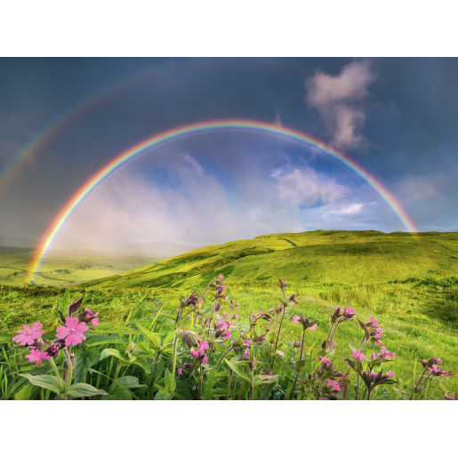 PAISAJE CON ARCO IRIS