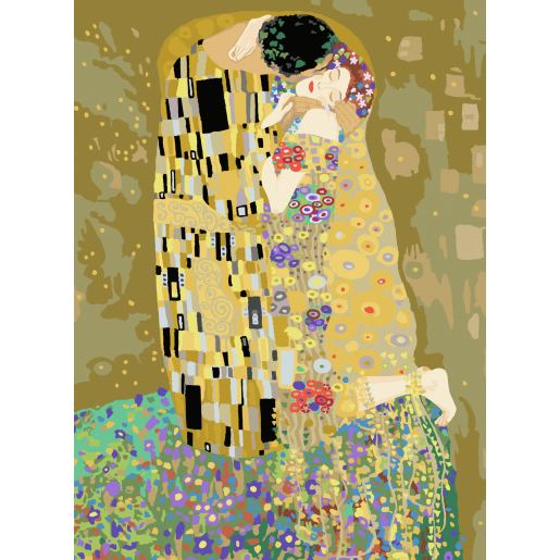 KLIMT: EL BESO, SERIE CANVA