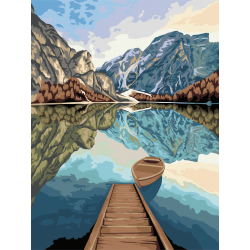 LAGO DE MONTAÑA, SERIE CANVA