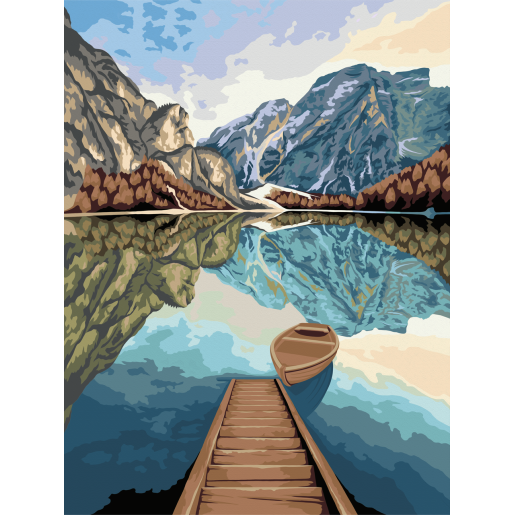 LAGO DE MONTAÑA, SERIE CANVA
