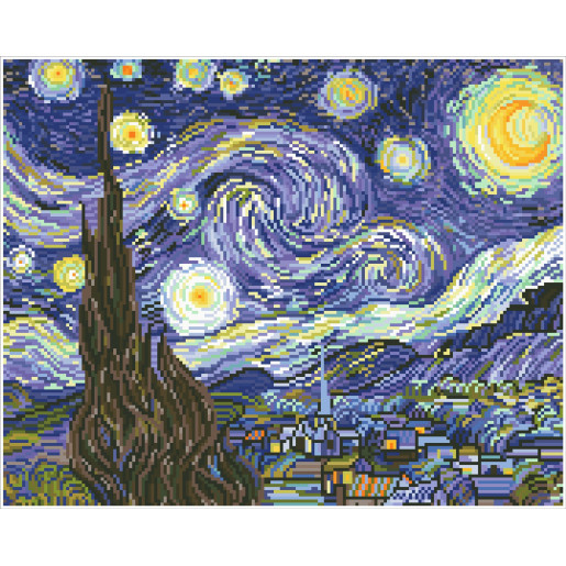 NOCHE ESTRELLADA, VAN GOGH - DIAMOND DOTZ