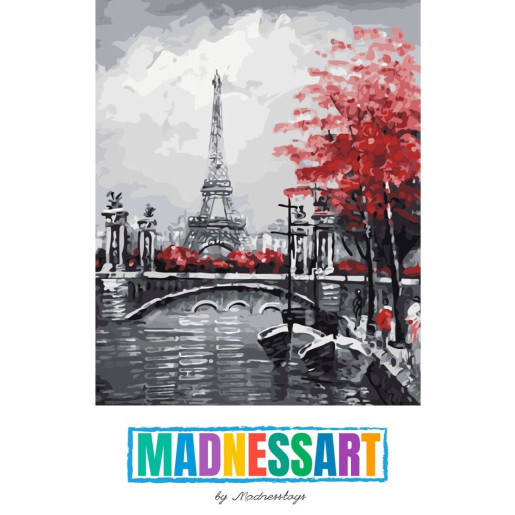 PARIS DE ROJO, PINTAR POR NUMEROS