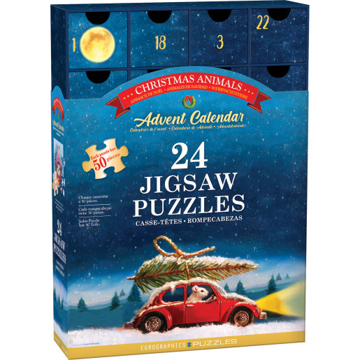 PUZZLE CALENDARIO DE ADVIENTO, ANIMALES DE NAVIDAD