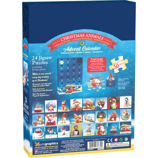 PUZZLE CALENDARIO DE ADVIENTO, ANIMALES DE NAVIDAD