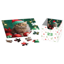 PUZZLE CALENDARIO DE ADVIENTO, BIGOTES DE NAVIDAD