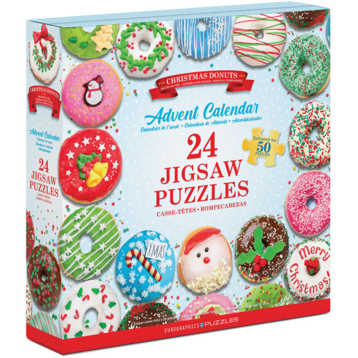 PUZZLE CALENDARIO DE ADVIENTO, DONUTS DE NAVIDAD