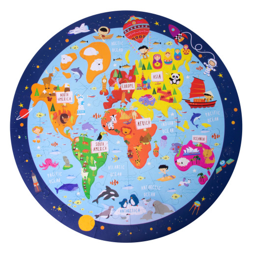 PUZZLE CIRCULAR MAPAMUNDI