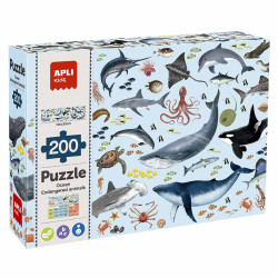 PUZZLE ANIMALES AMENAZADOS MARINOS