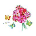 ARTE EN PAPEL, FLORES Y MARIPOSAS