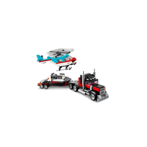 LEGO CREATOR CAMION PLATAFORMA CON HELICOPTERO