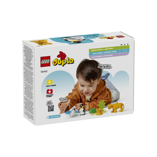 LEGO DUPLO - FAMILIAS DE LA FAUNA SALVAJE: PINGUINOS Y LEONES