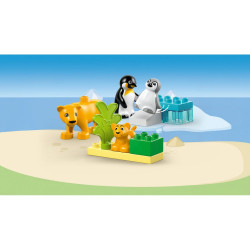 LEGO DUPLO - FAMILIAS DE LA FAUNA SALVAJE: PINGUINOS Y LEONES