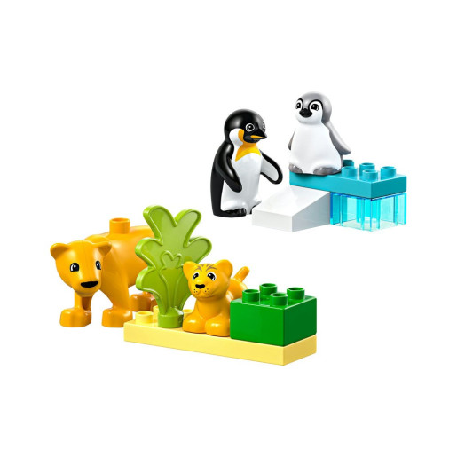 LEGO DUPLO - FAMILIAS DE LA FAUNA SALVAJE: PINGUINOS Y LEONES