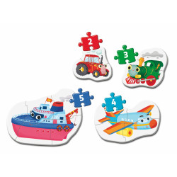 MI PRIMER PUZZLE 3-6-9-12 TRANSPORTES