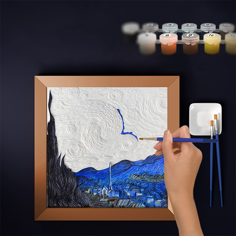 NOCHE ESTRELLADA - PINTURA EN 3D NOCHE ESTRELLADA - PINTURA EN 3D