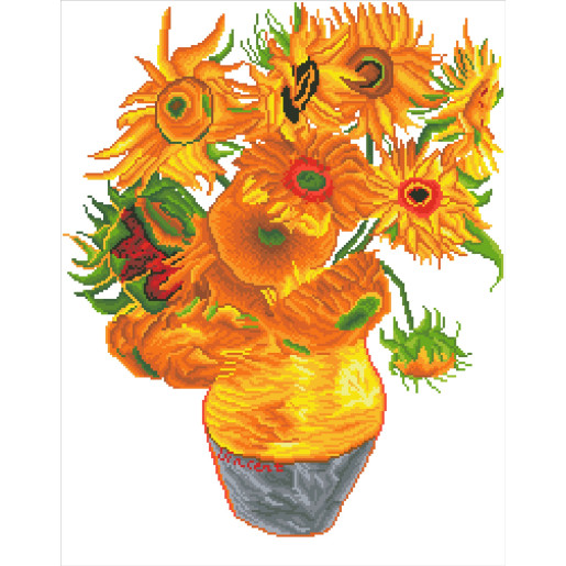 GIRASOLES, VAN GOGH - DIAMOND DOTZ