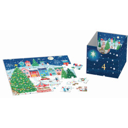 PUZZLE CALENDARIO DE ADVIENTO, PUEBLO NAVIDEÑO - EUROGRAPHICS