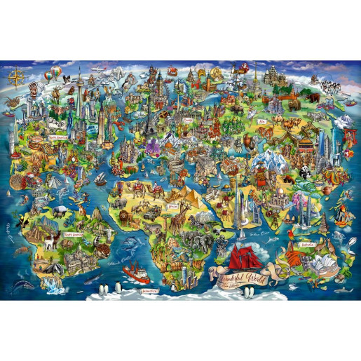 5000 - MAPA DEL MUNDO ILUSTRADO- RAVENSBURGER