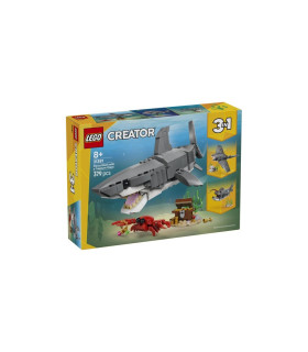 Lego Creator 3 en 1 Feroz Tiburón con cofre del Tesoro