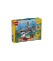 Lego Creator 3 en 1 Feroz Tiburón con cofre del Tesoro
