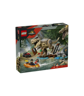 Lego Jurassic World - Huida por el rio y T.Rex a la caza