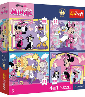 4 Puzzles - Magic moments + 1 Poster  - TREFL