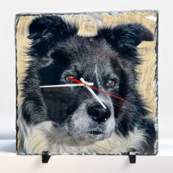 RELOJ DE PIZARRA CUADRADO 27 x 27cm